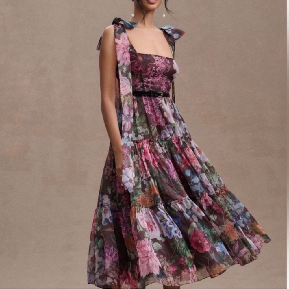 Anthropologie BHLDN Isabella Tiered Maxi Dress